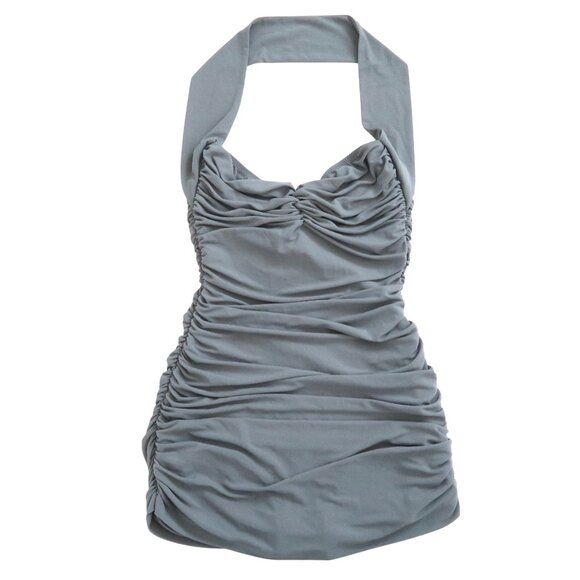vtg OMO NORMA KAMALI Bill Mio ruched swimsuit sz S